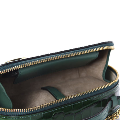 Chloe Calfskin Crocodile Embossed Mini C Vanity Bag Woodsy Green 5 of 10
