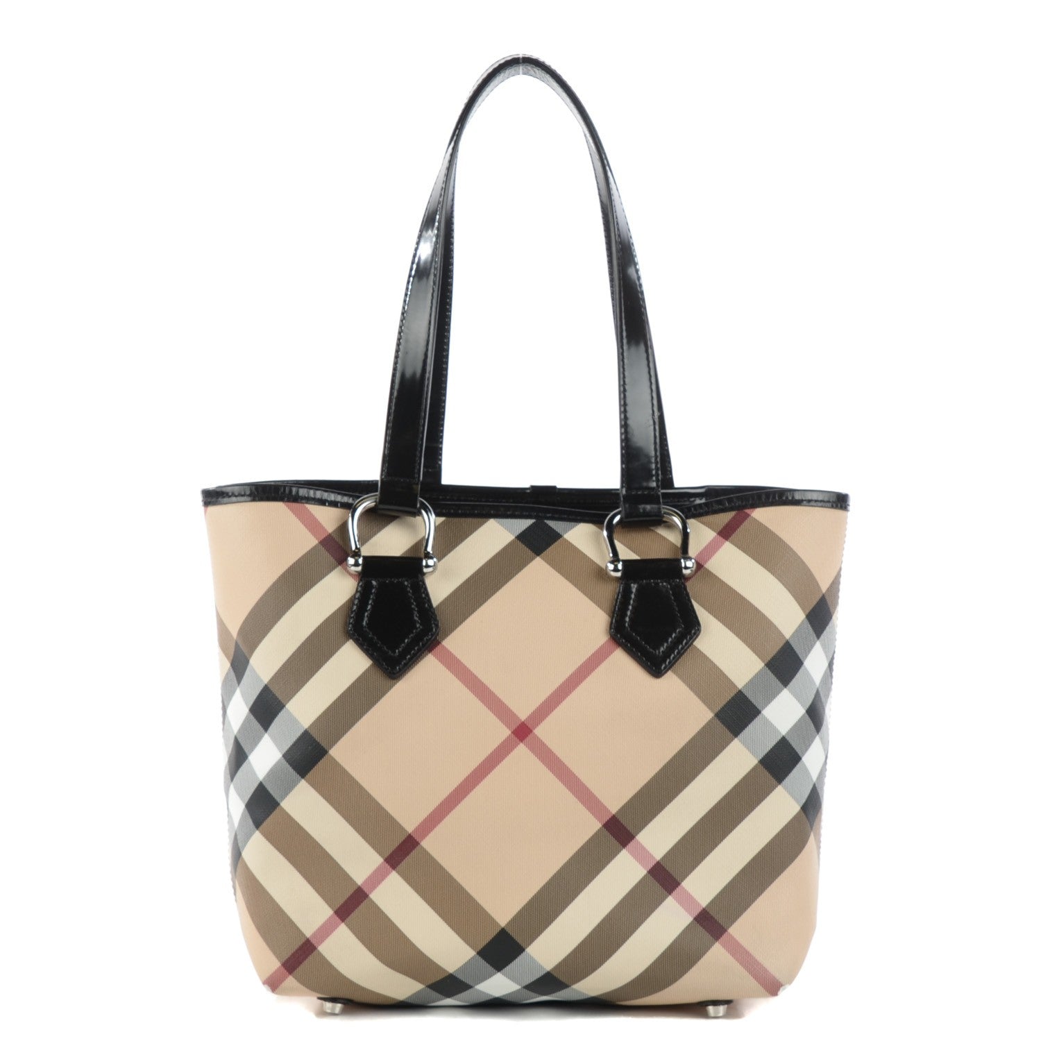 Burberry Supernova Check Stanton Tote Black 1 of 9