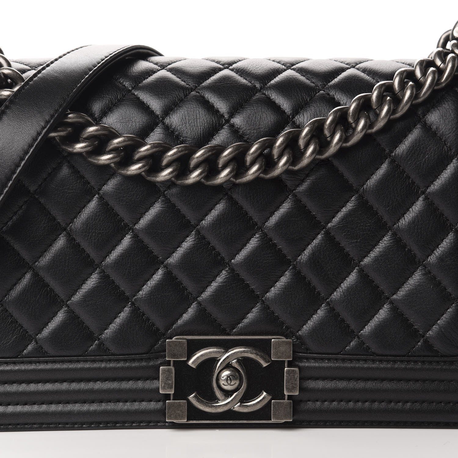 Chanel Calfskin Quilted Medium Boy Flap Black 10 of 10
