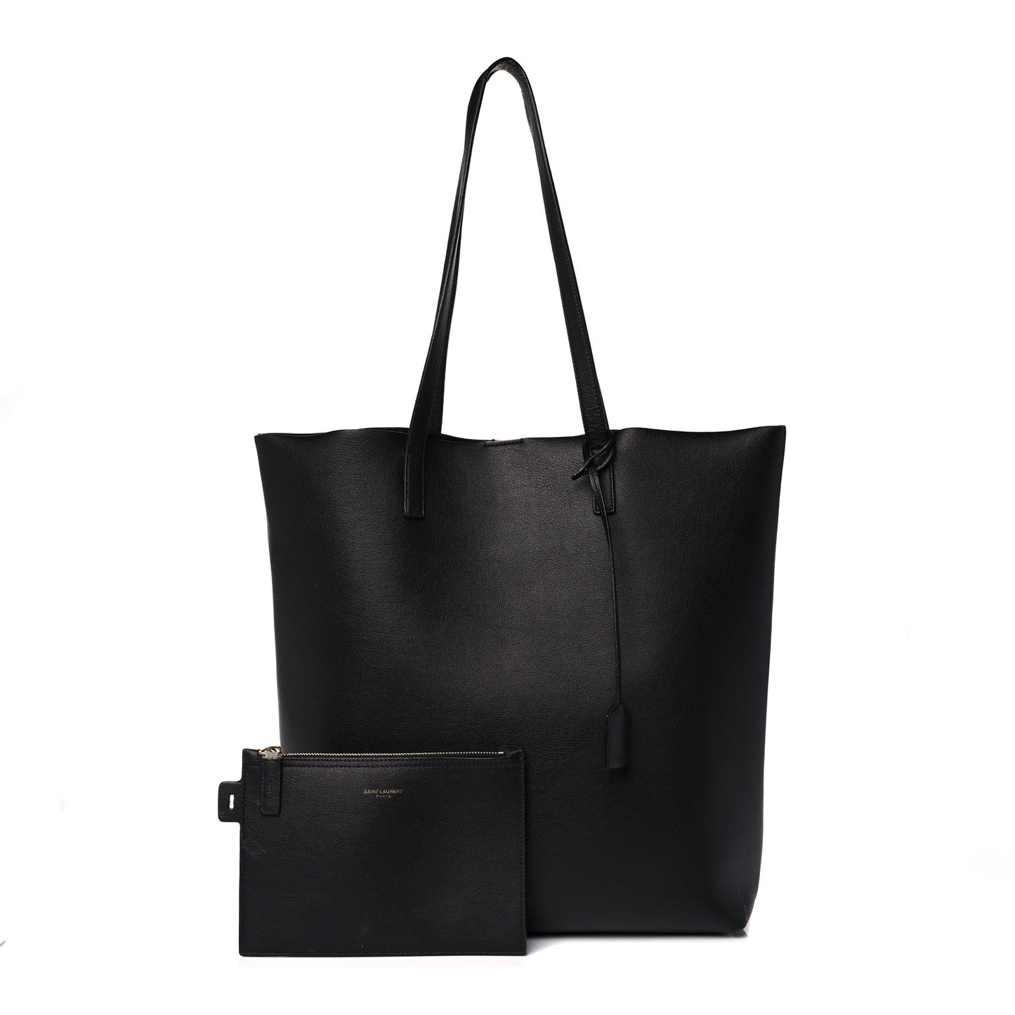 Calfskin Medium Shopping Tote Black