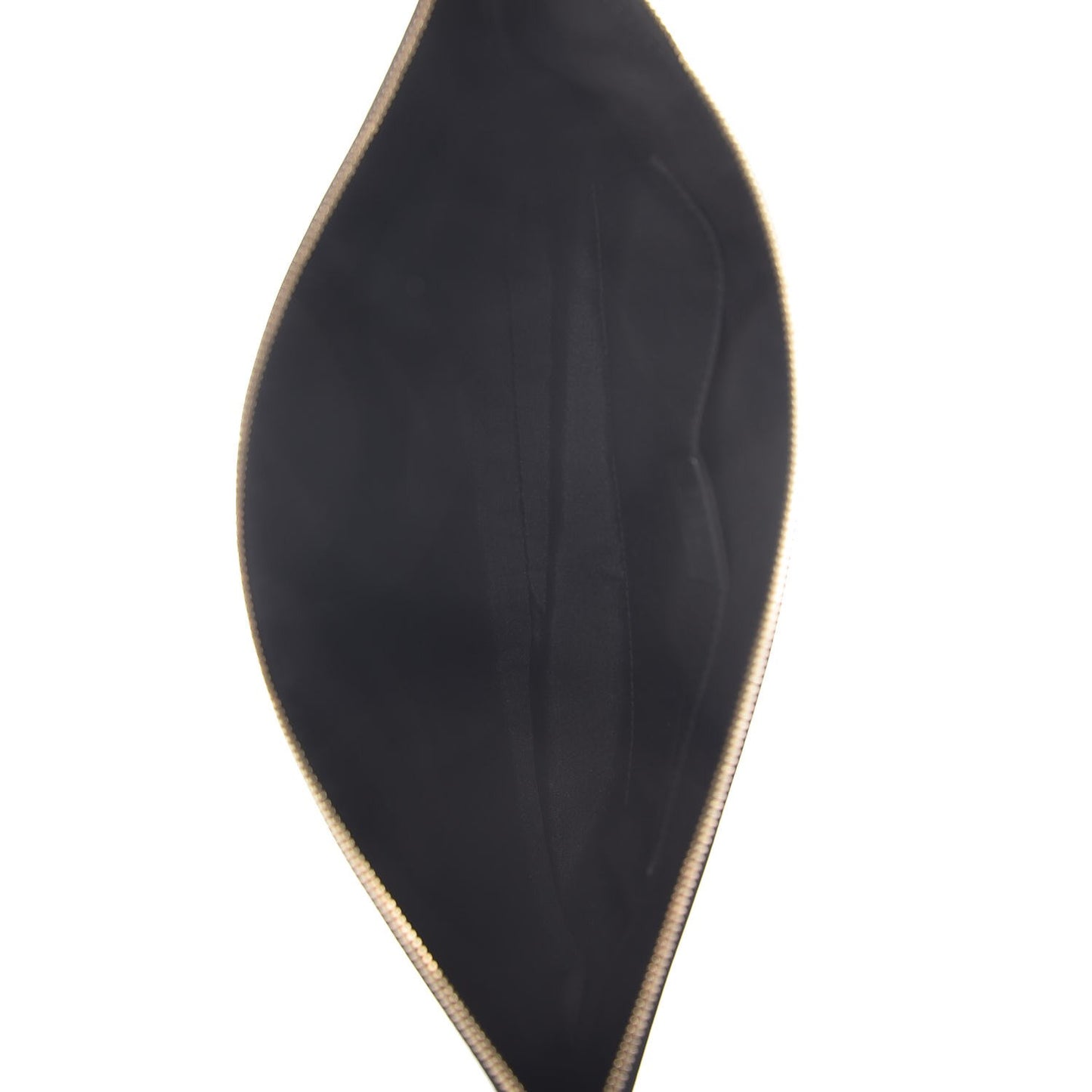 Calfskin Large Bamboo Clutch Black