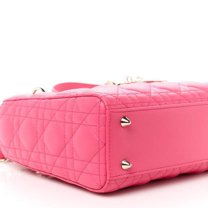 Christian Dior Lambskin Cannage Small My ABCDior Lady Dior Fraise 9 of 10