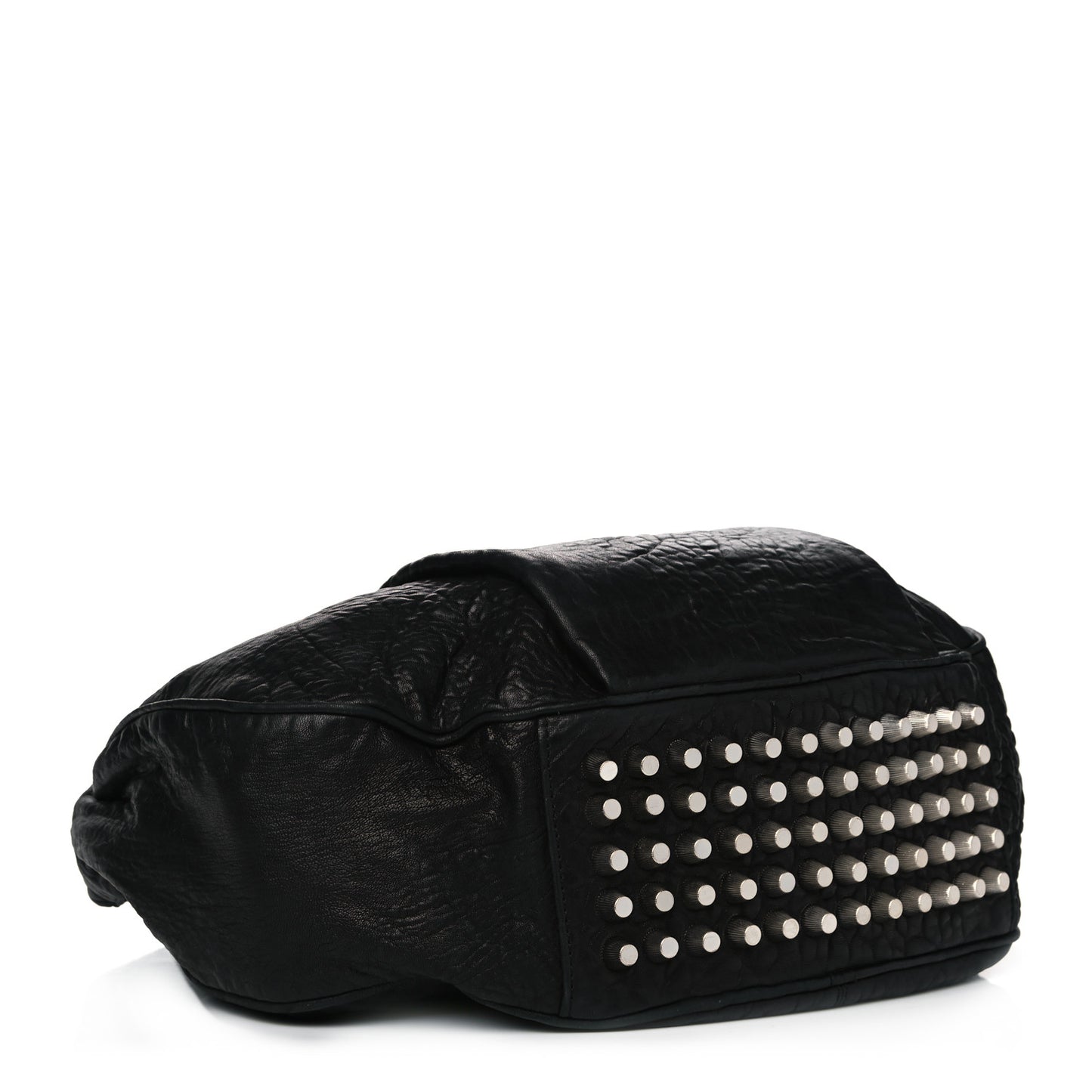 Pebbled Lambskin Morgan Hobo Black Silver Hardware