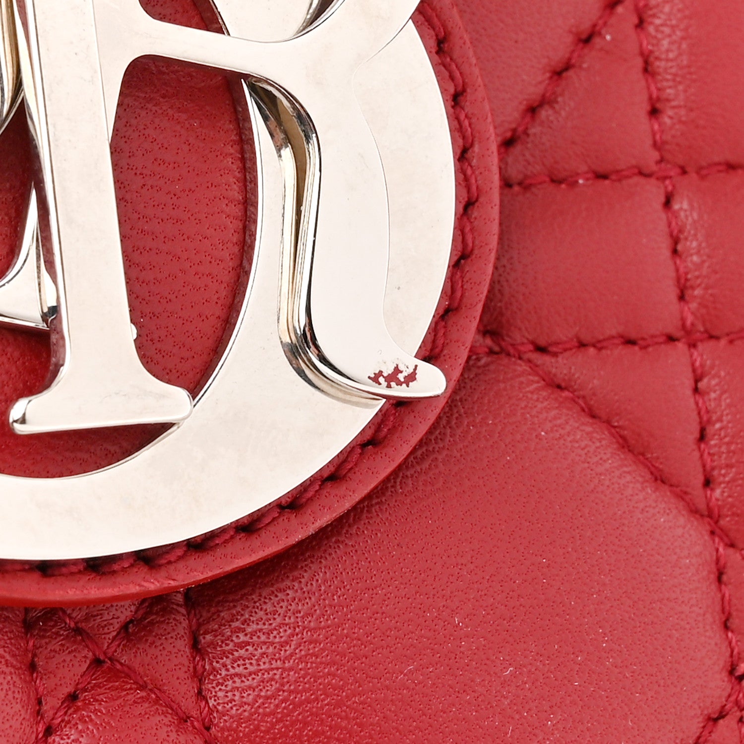 Christian Dior Lambskin Cannage Large Lady Dior Red 18 of 18