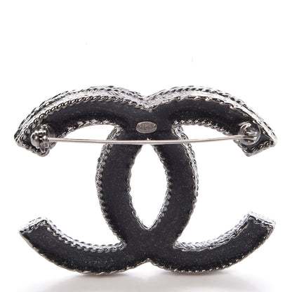 Chanel Ruthenium Crystal CC Brooch Black 3 of 3