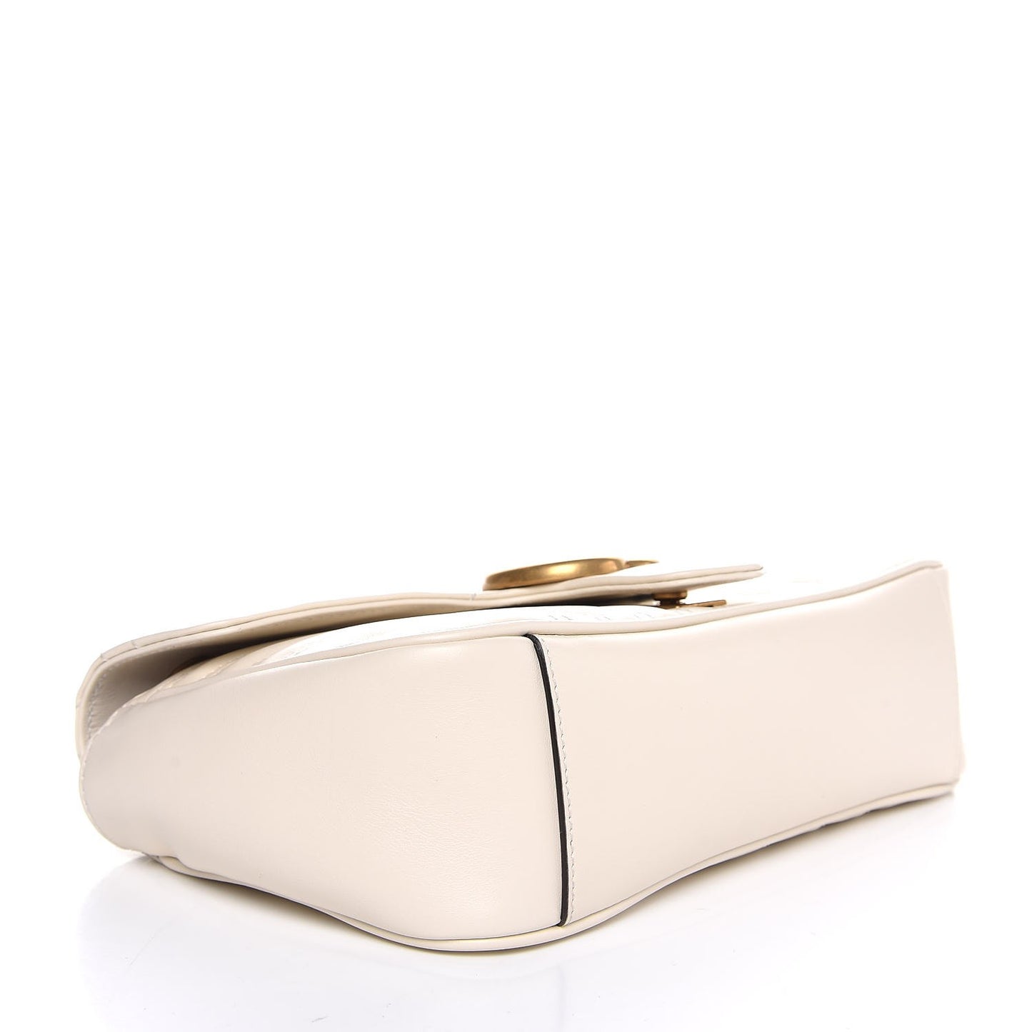 Calfskin Matelasse Small GG Marmont Shoulder Bag White