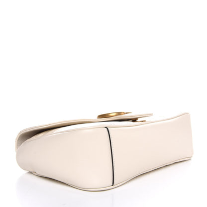 Gucci Calfskin Matelasse Small GG Marmont Shoulder Bag White 4 of 7