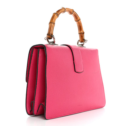 Gucci Dollar Calfskin Crystal Web Medium Dionysus Bamboo Top Handle Bag Box Pink Black Diamond 3 of 12