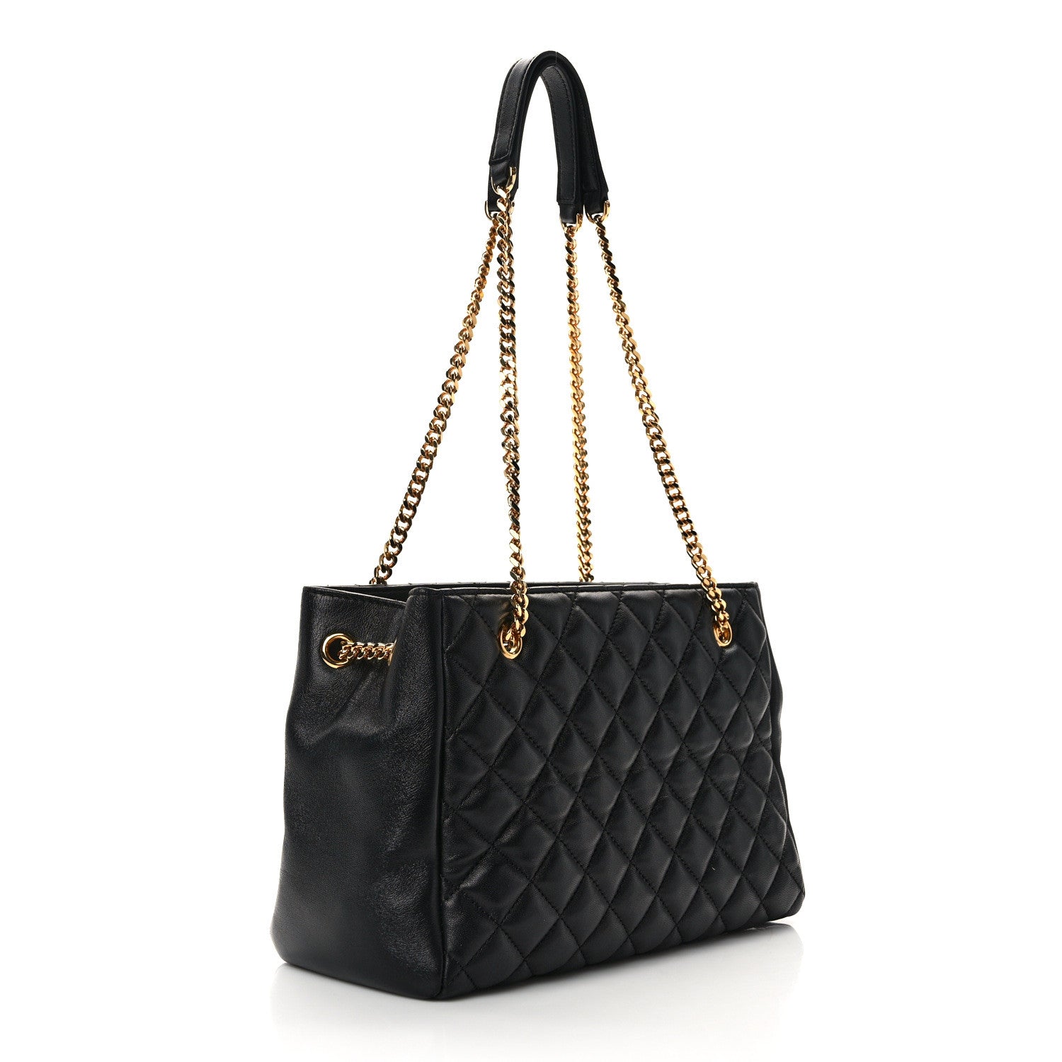 Versace Nappa Quilted Medusa Chain Shoulder Bag Black 3 of 15
