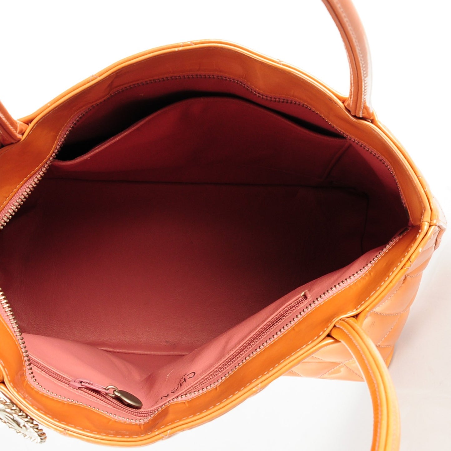 Patent Quilted Medallion Tote