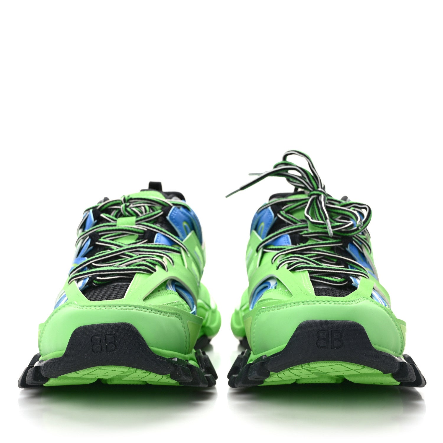 Balenciaga Mesh Nylon Metallic Fabric Womens Track Sneakers 40 Blue Green 2 of 8