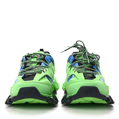 Balenciaga Mesh Nylon Metallic Fabric Womens Track Sneakers 40 Blue Green 2 of 8