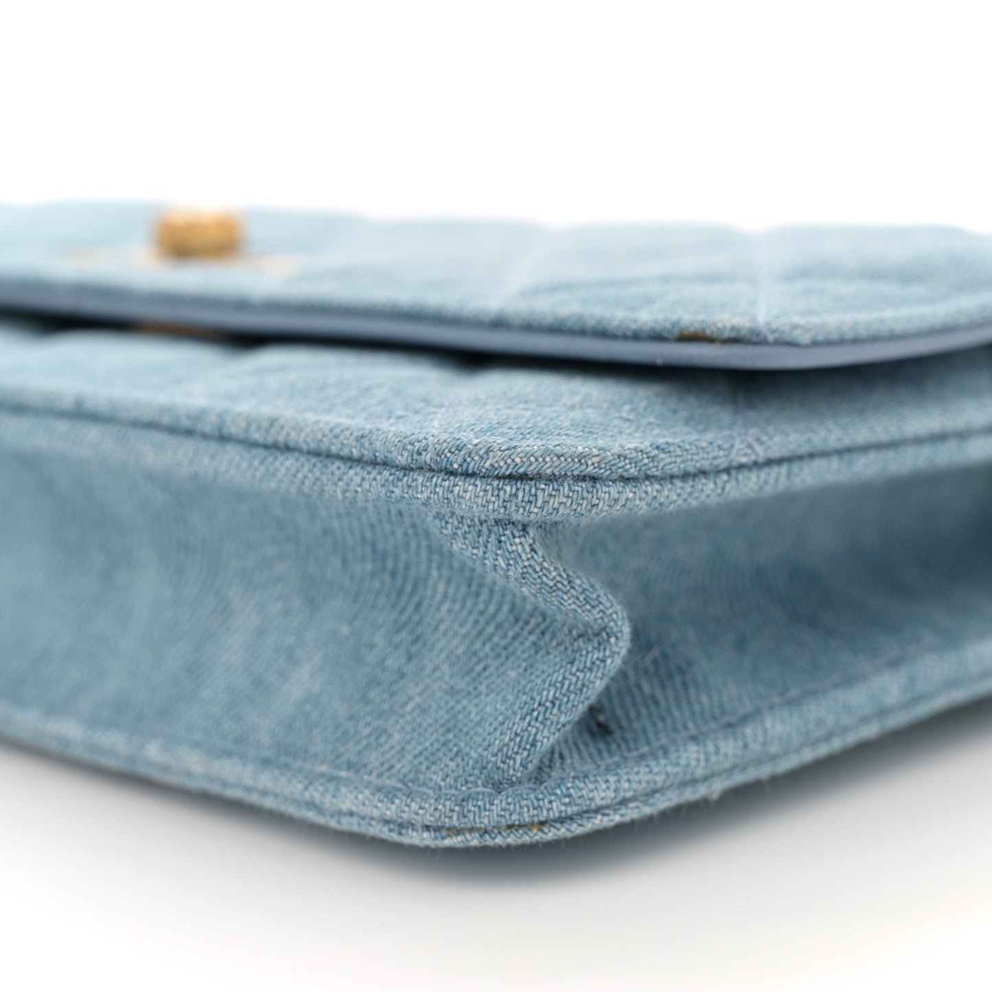 Denim Quilted Reissue Wallet On Chain WOC Blue
