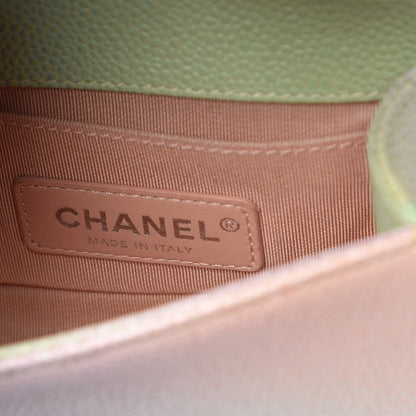 Chanel Caviar Quilted Mini Cuba Rainbow Boy Flap Pink Multicolor 6 of 11