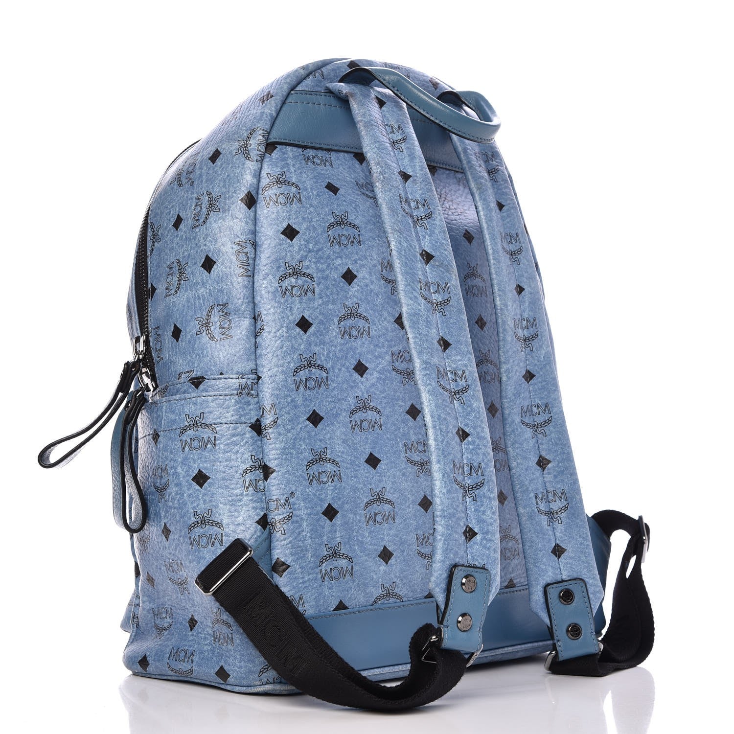 MCM Visetos Medium Stark Backpack Light Blue 3 of 15
