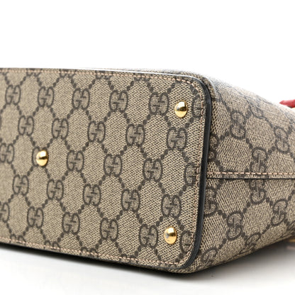 Gucci GG Supreme Monogram Mini Zip Top Tote Beige Dry Rose 11 of 18