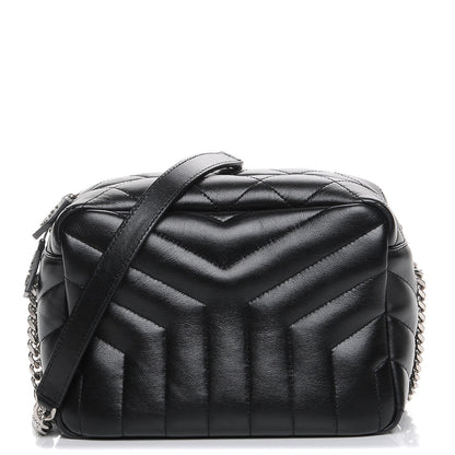 Saint Laurent Calfskin Y Quilted Monogram Small Loulou Bowling Bag Black 1 of 7