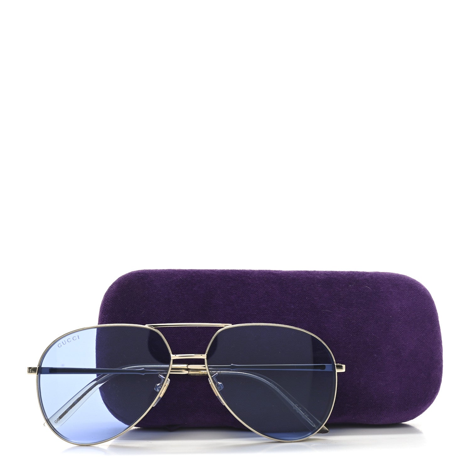 Gucci Metal Aviator Sunglasses GG0356S Blue 7 of 7