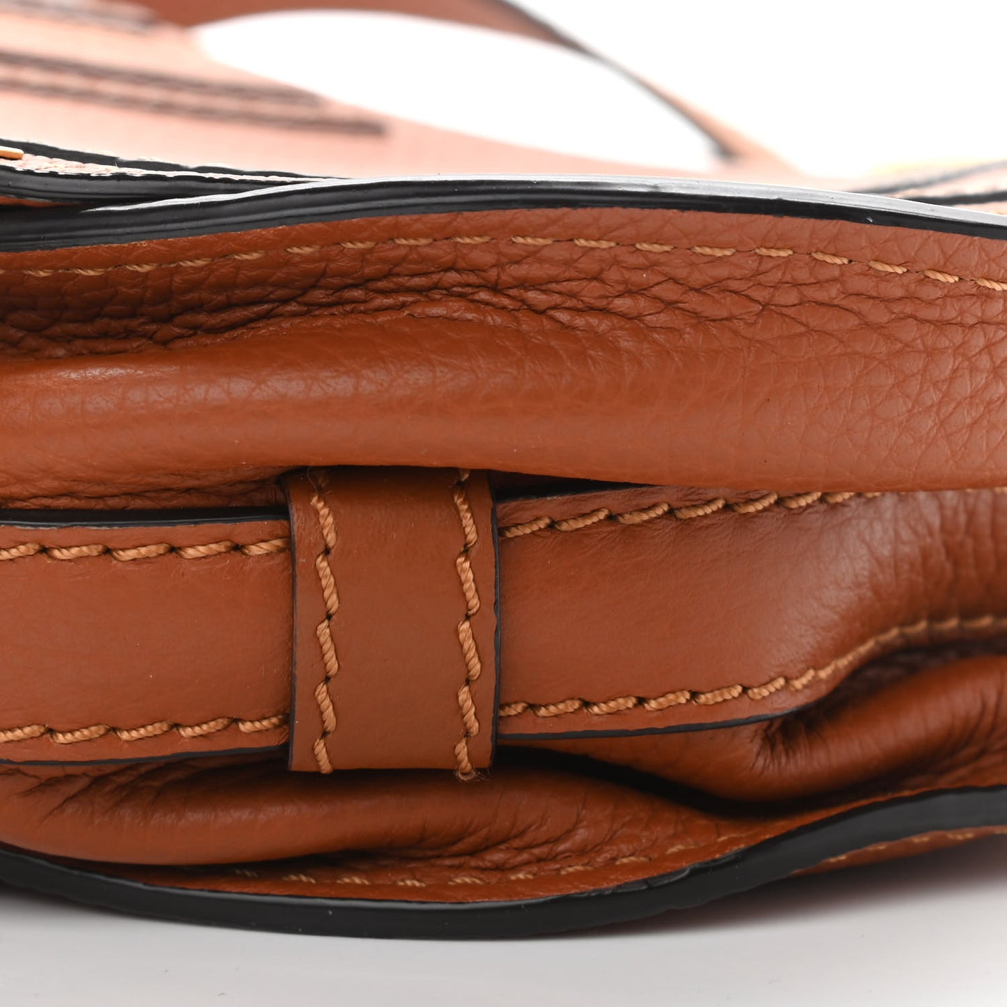 Calfskin Mini Marcie Round Crossbody Bag Tan