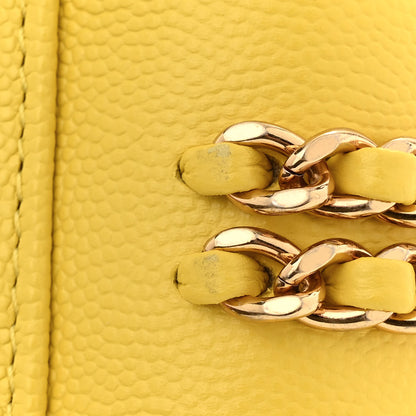Chanel Caviar Quilted Mini CC You Flap Yellow 11 of 11