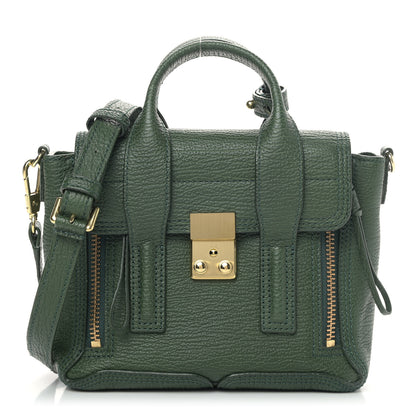 3.1 Phillip Lim Textured Calfskin Mini Pashli Satchel Jade 1 of 9