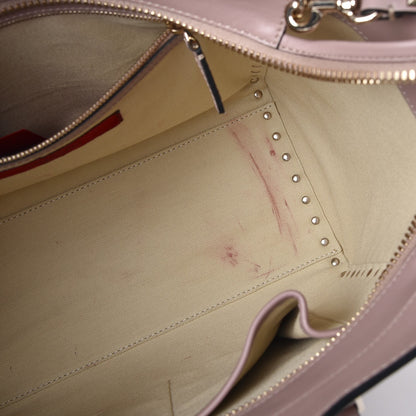 Valentino Garavani Vitello Rockstud Double Handle Tote Poudre 10 of 10