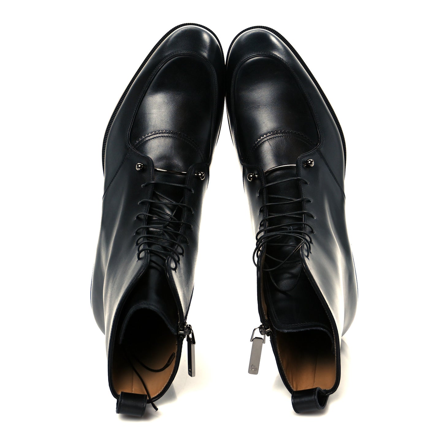 Patine Calfskin Mens Ajmone Flat Boots 43 Black