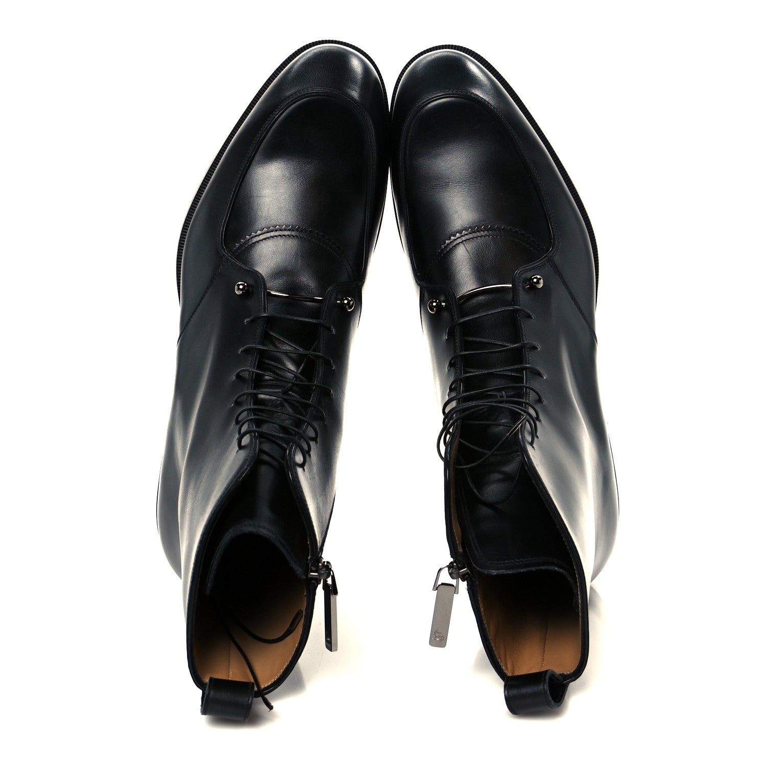 Christian Louboutin Patine Calfskin Mens Ajmone Flat Boots 43 Black 2 of 10