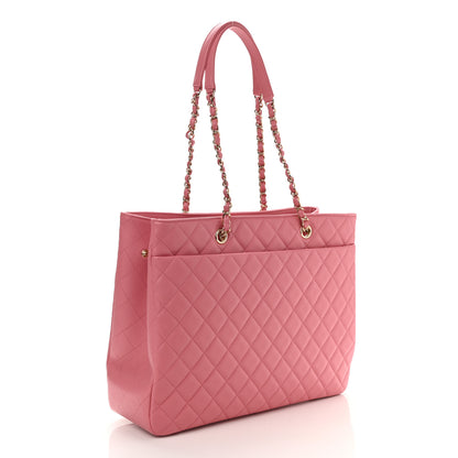 Chanel Caviar Quilted Large Shopping Tote Pink 1 of 10