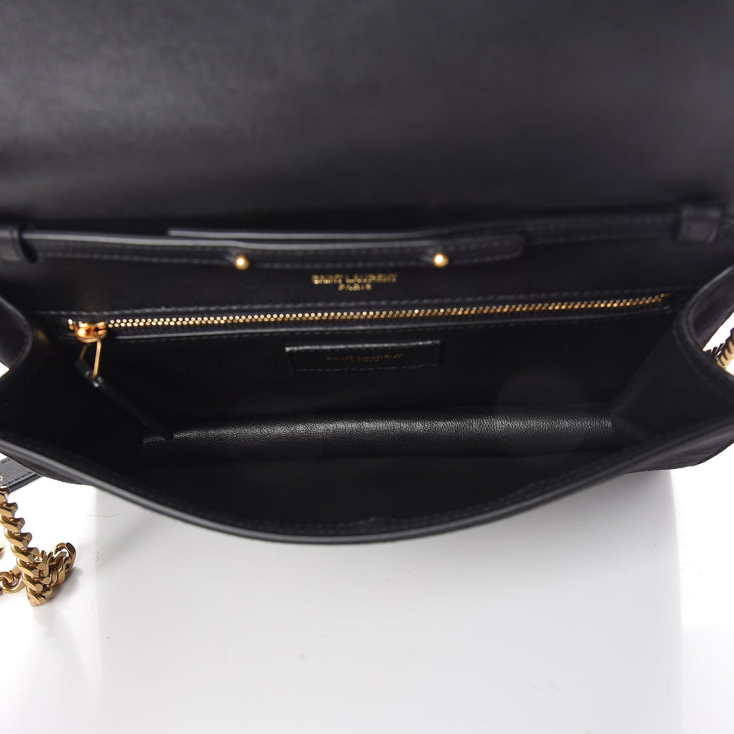 Suede Calfskin Monogram Le Sept Chain Bag Black