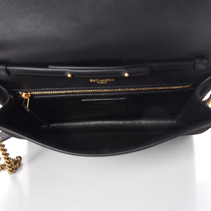 Saint Laurent Suede Calfskin Monogram Le Sept Chain Bag Black 5 of 10