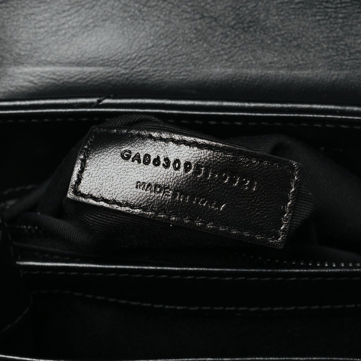 Calfskin Y Quilted Monogram Monochrome Toy Loulou Crossbody Bag Black