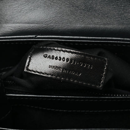 Saint Laurent Calfskin Y Quilted Monogram Monochrome Toy Loulou Crossbody Bag Black 7 of 10