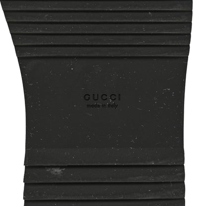 Gucci Jacquard Black Denim GG Monogram Angelina Platform 55mm Slide Sandals 38 Black Ivory 6 of 13