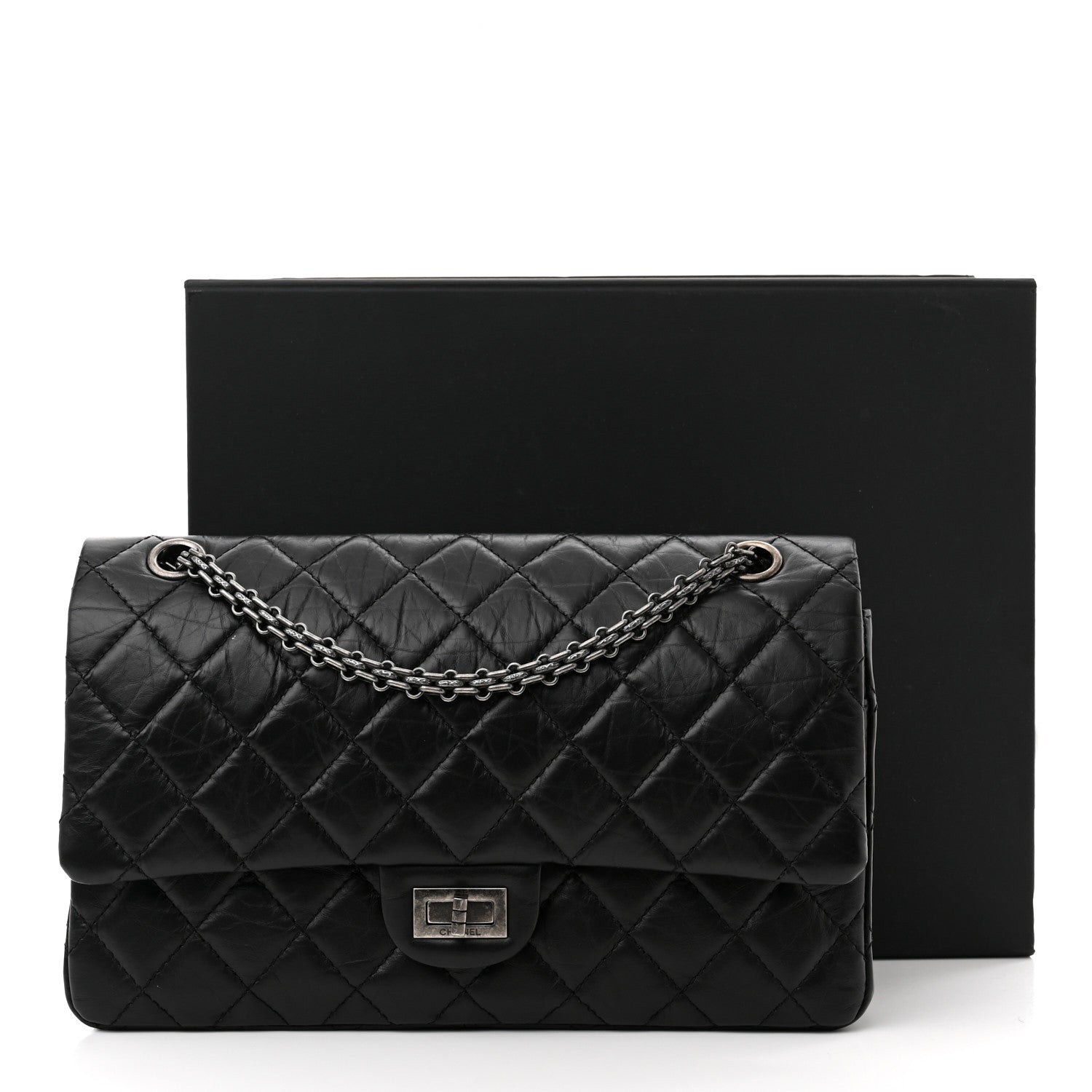 Chanel Aged Calfskin Quilted 2.55 Reissue 226 Flap Black 11 of 11
