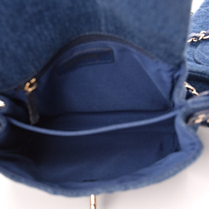 Chanel Denim Quilted Side Packs Blue 6 of 13
