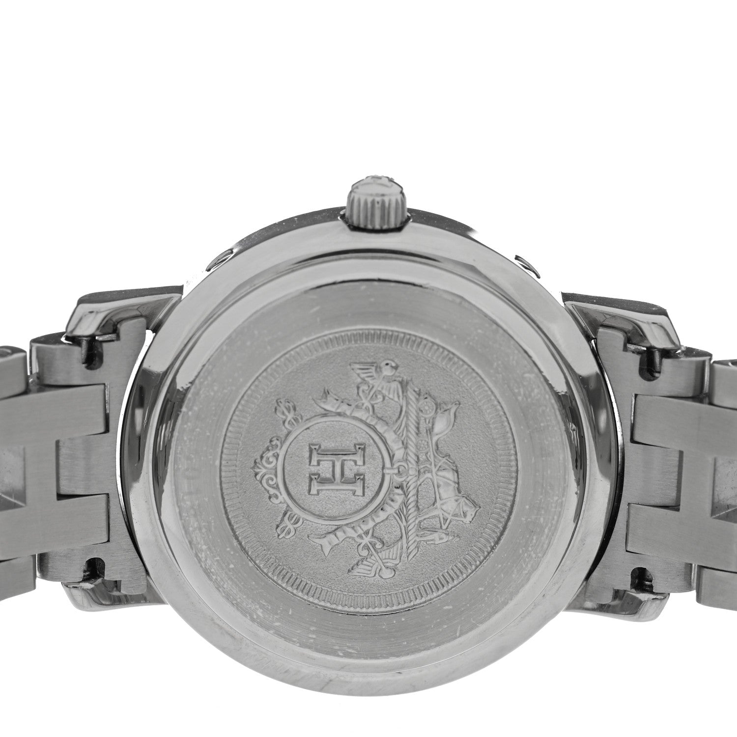 Hermes Stainless Steel 24mm Clipper Quartz Watch Grey 4 of 5