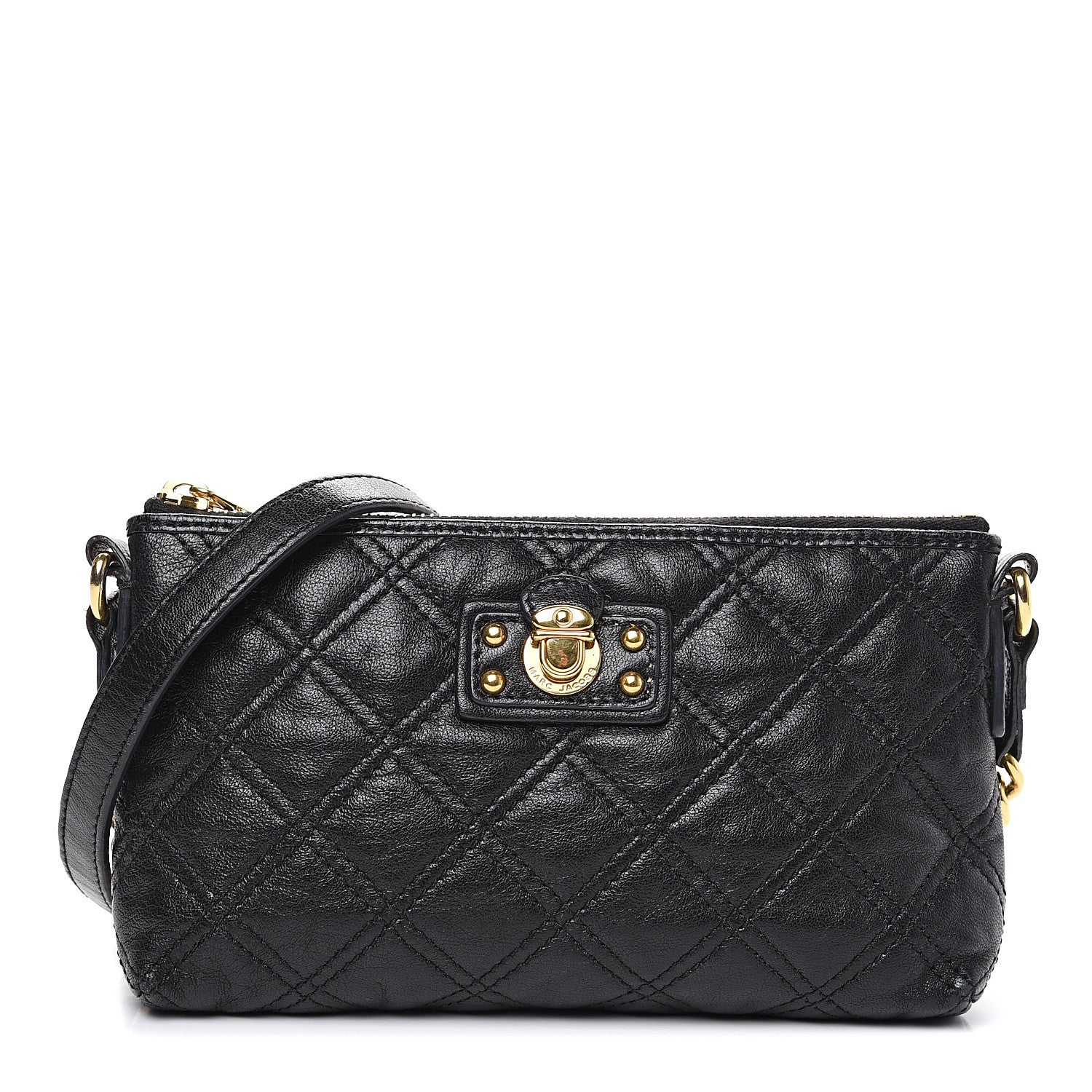 Marc Jacobs Lambskin Quilted Crossbody Black 1 of 7