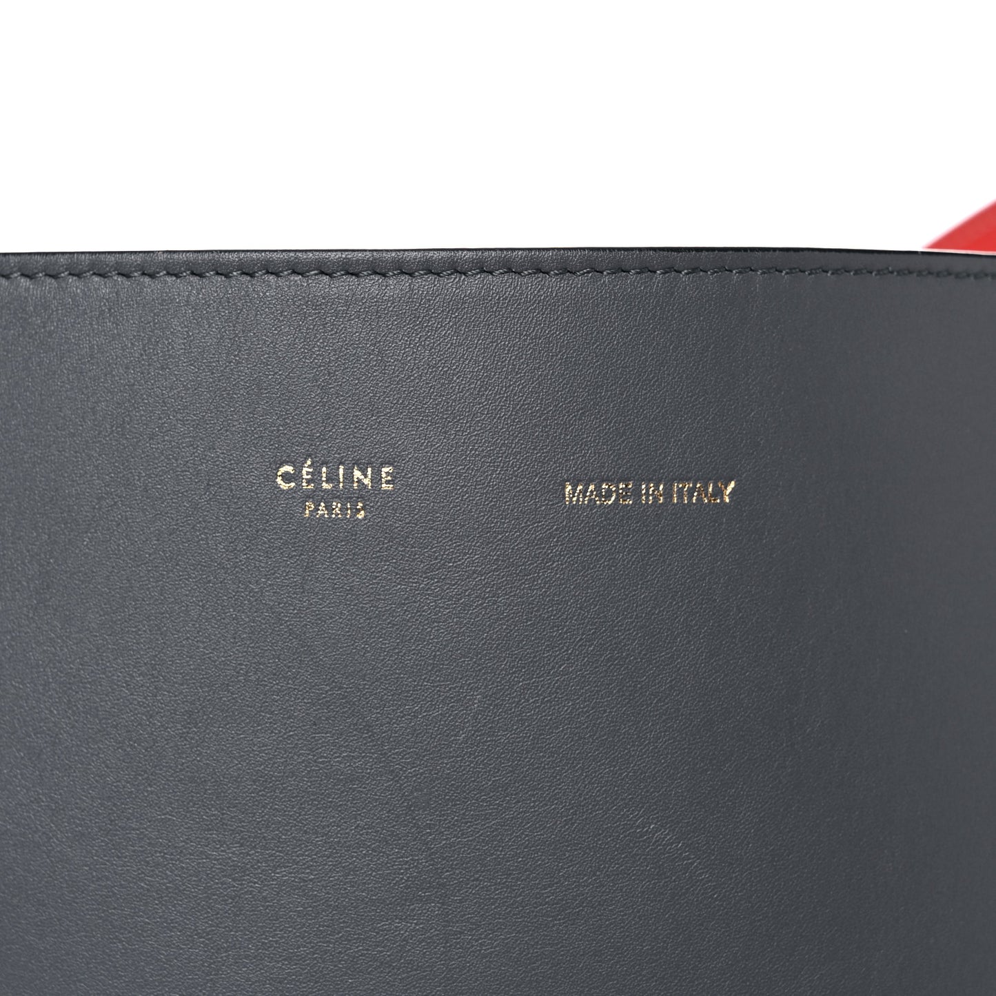 Shiny Smooth Calfskin Small Twisted Cabas Kohl Cloud
