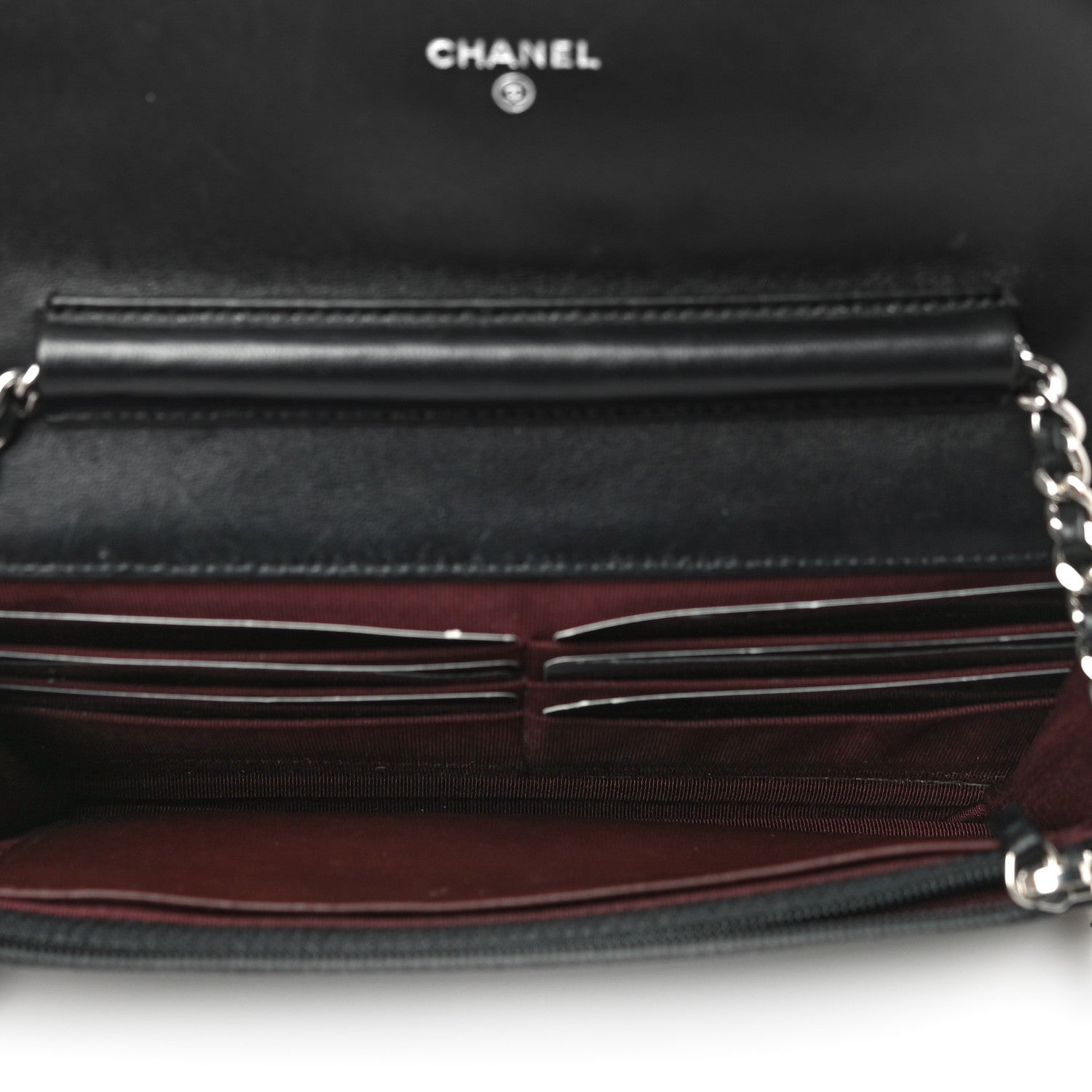 Chanel Lambskin Quilted Wallet On Chain WOC Black 5 of 31