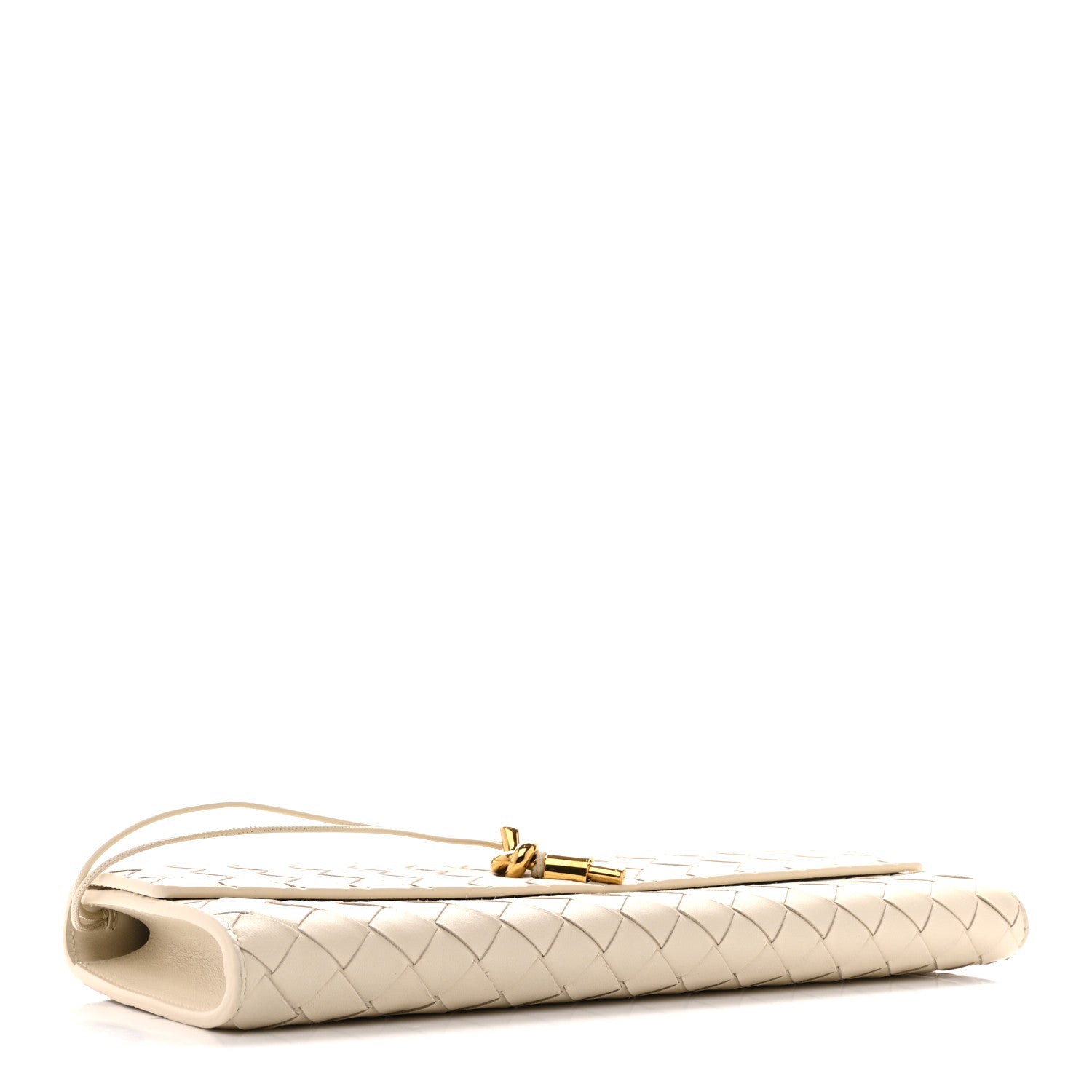Bottega Veneta Nappa Intrecciato Long Andiamo Top Handle Clutch Sea Salt 4 of 10