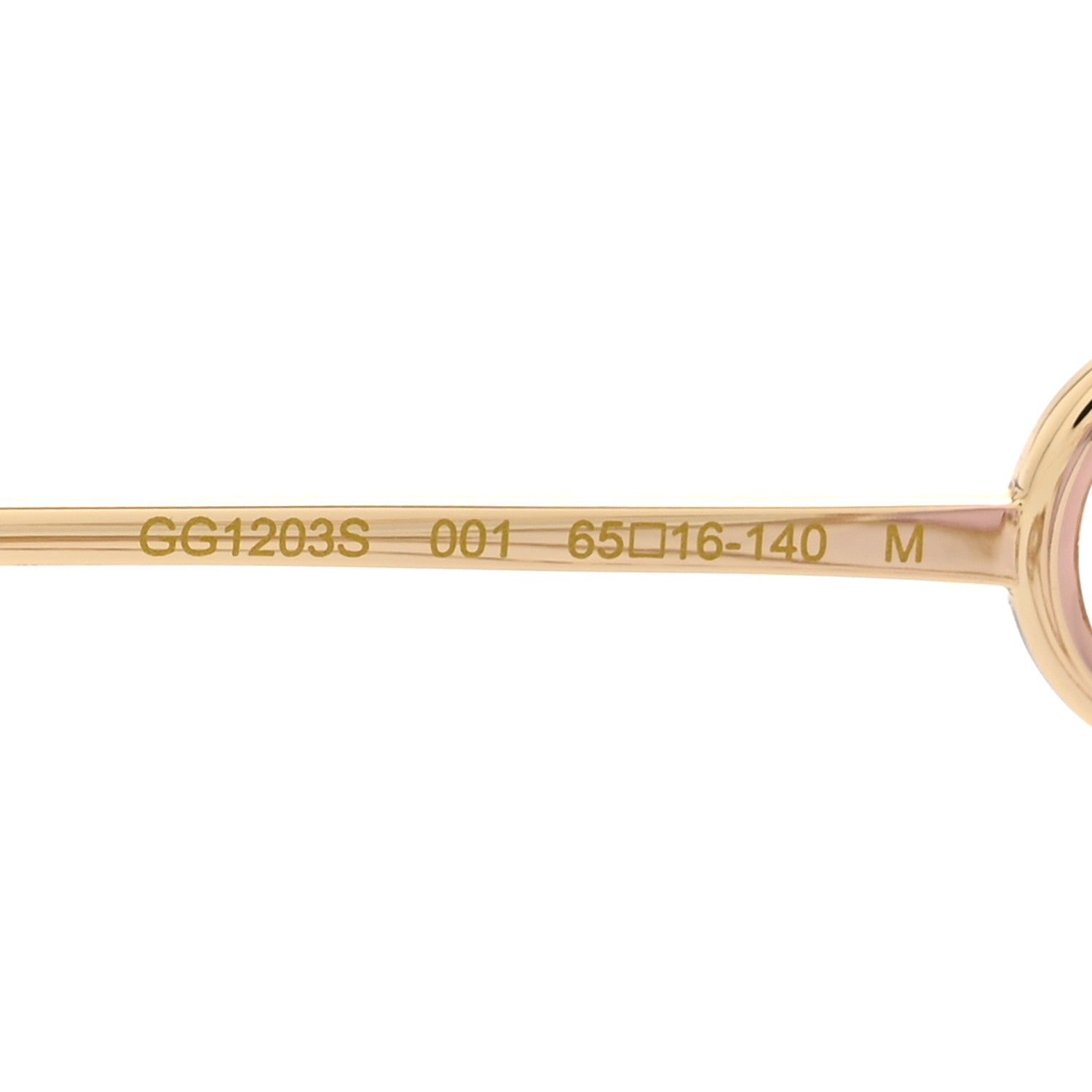 Gucci Metal Round Chain Sunglasses GG1203S Gold Purple 7 of 9