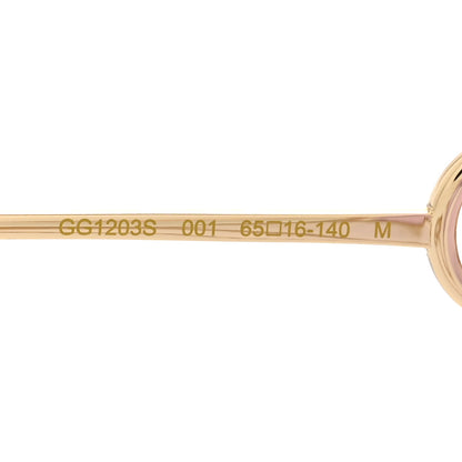 Gucci Metal Round Chain Sunglasses GG1203S Gold Purple 7 of 9