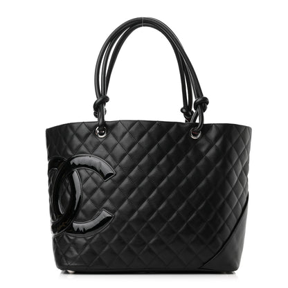 Chanel Calfskin Quilted Large Cambon Tote Black 1 of 15