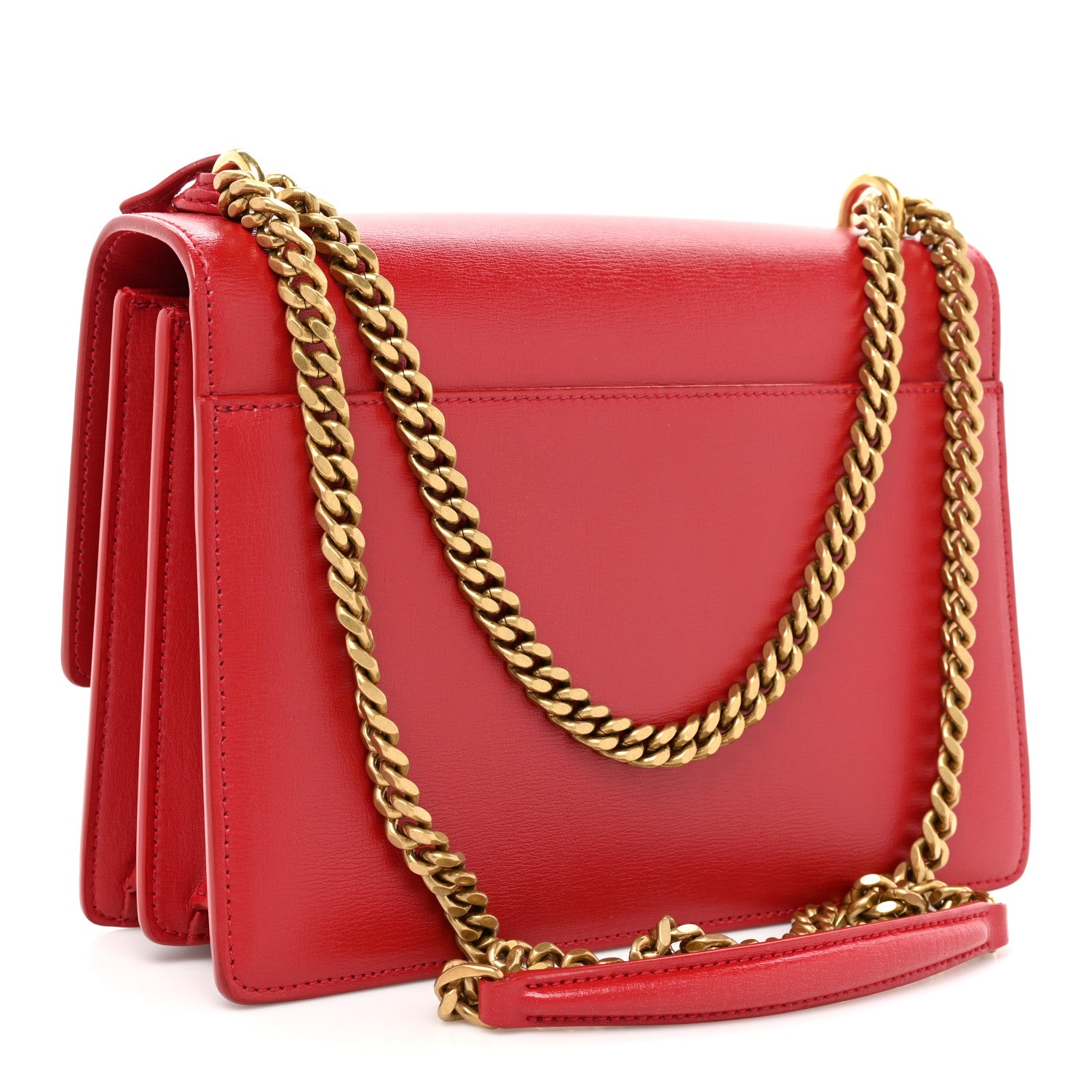 Saint Laurent Calfskin Medium Monogram Sunset Rouge Eros 3 of 13