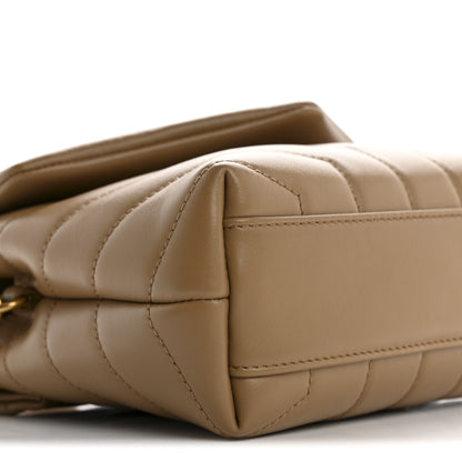 Saint Laurent Calfskin Y Quilted Monogram Toy Loulou Crossbody Bag Natural Tan 9 of 10