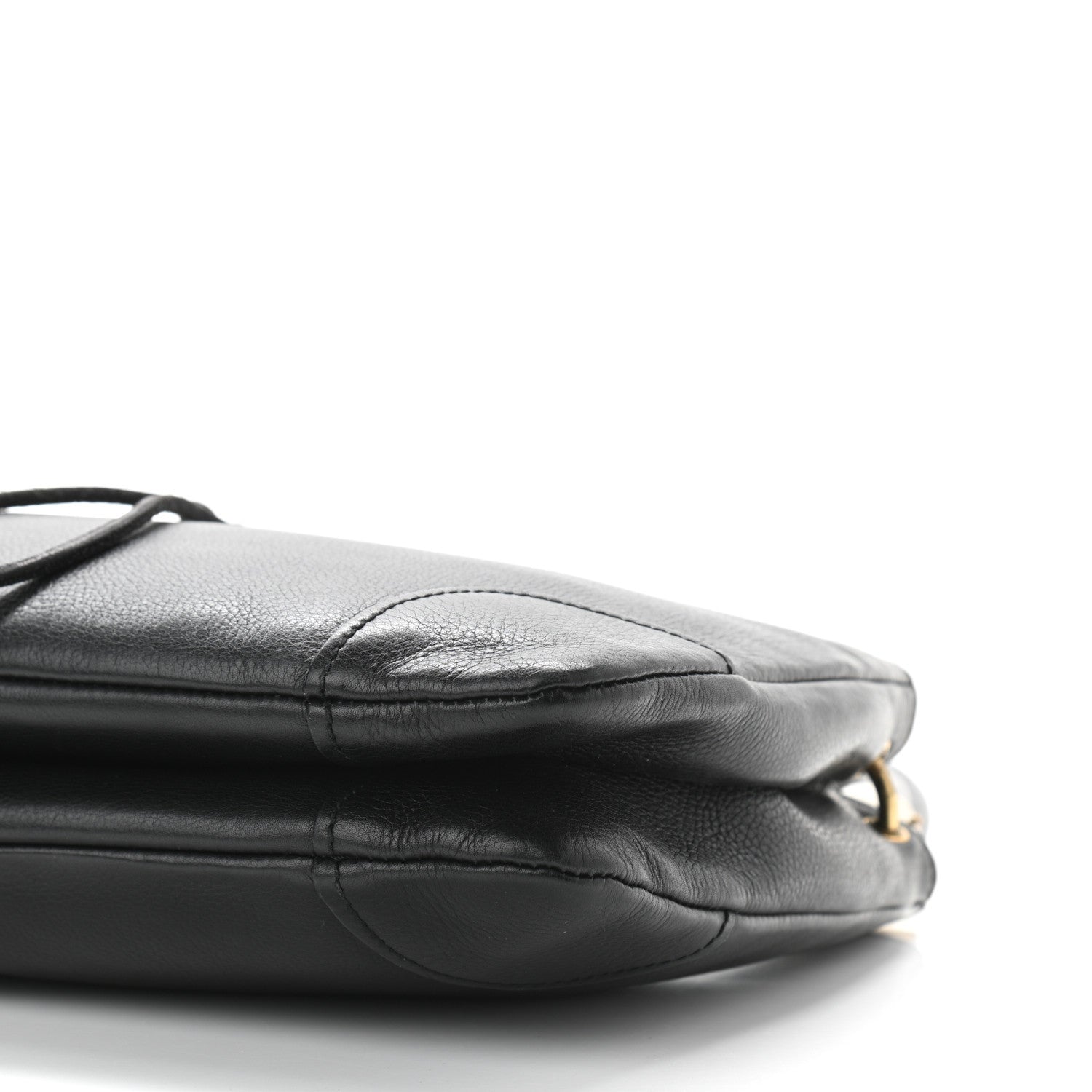 Gucci Pebbled Calfskin Drawstring Shoulder Bag Black 10 of 10