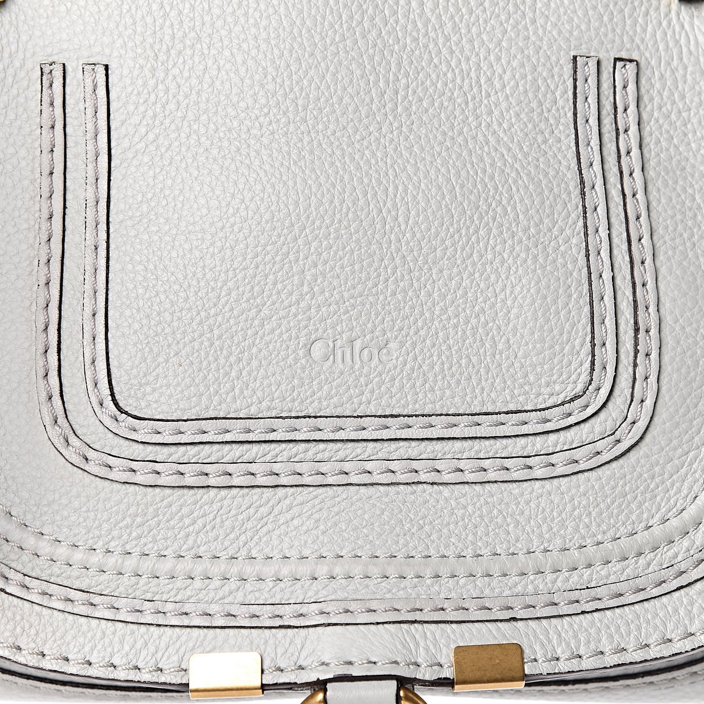 Calfskin Small Marcie Satchel Airy Grey
