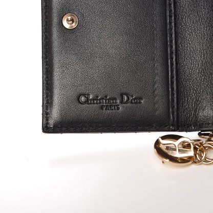 Christian Dior Patent Cannage Small Lady Dior Flap Card Holder Black 6 of 11