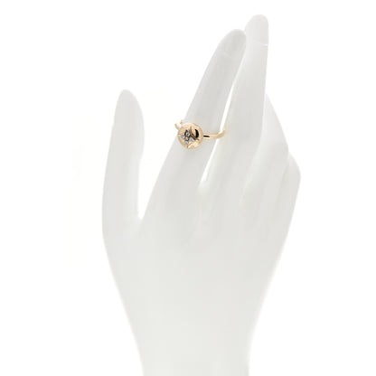 Louis Vuitton 18K Yellow White Gold Diamond B Blossom Ring 52 6 3 of 5